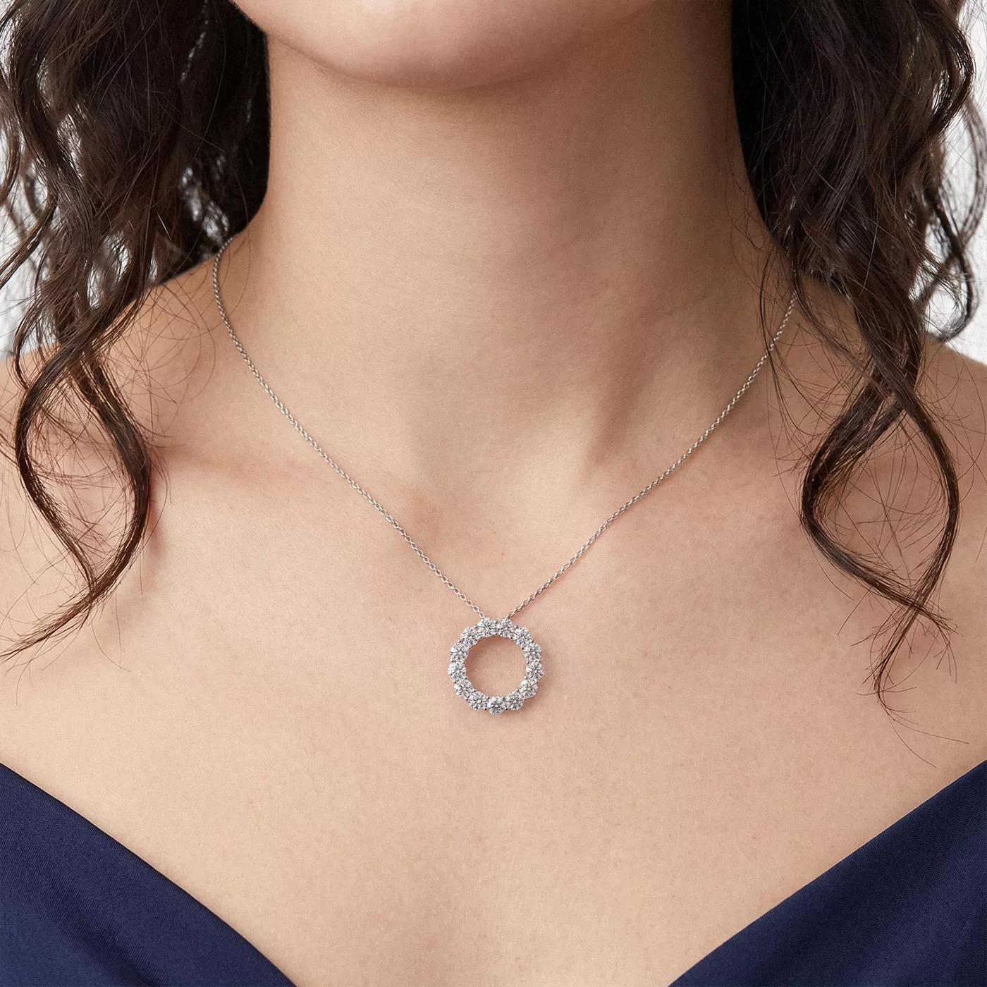 Diamond-First Design Silver Engagement Ring