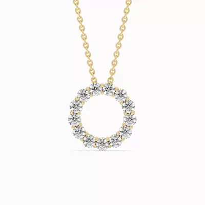 Circle Lab Diamond Vermeil Necklace (.50 ct. tw.)