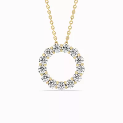 Circle Lab Diamond Vermeil Necklace (.75 ct. tw.)