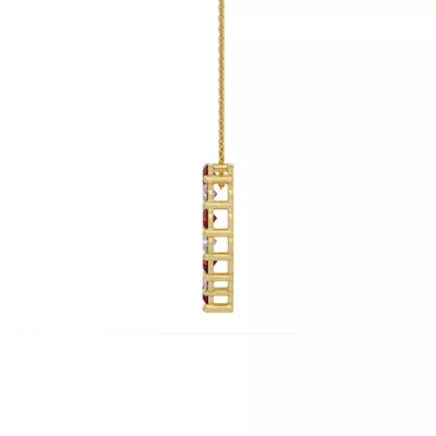 Heart Lab Ruby & Lab Diamond Vermeil Necklace (1.00 ct. tw.)