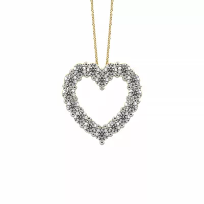 Heart Lab Diamond Vermeil Necklace (2.00 ct. tw.)
