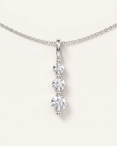 Three-Stone Lab Diamond Graduating Necklace (1 ct. tw.)