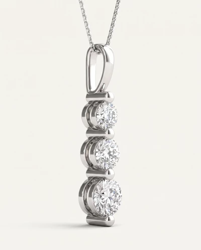 Three-Stone Lab Diamond Graduating Necklace (1 ct. tw.)