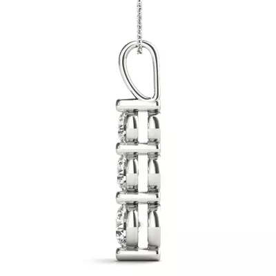Three-Stone Lab Diamond Graduating Necklace (2 ct. tw.)