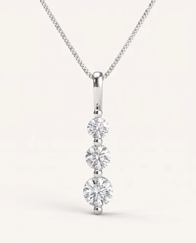 Three-Stone Lab Diamond Graduating Necklace (2 ct. tw.)