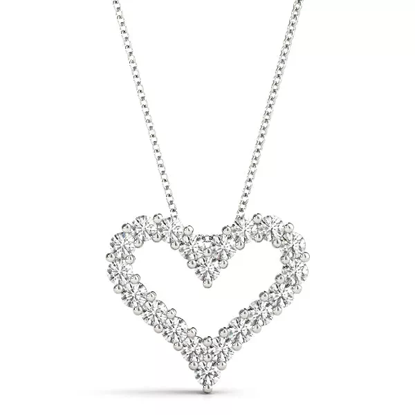 Pavé Lab Diamond Heart Necklace (1/2 ct. tw.)