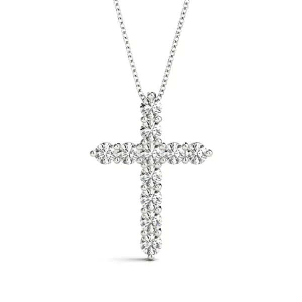 Lab Diamond Cross Necklace (3/4 ct. tw.)