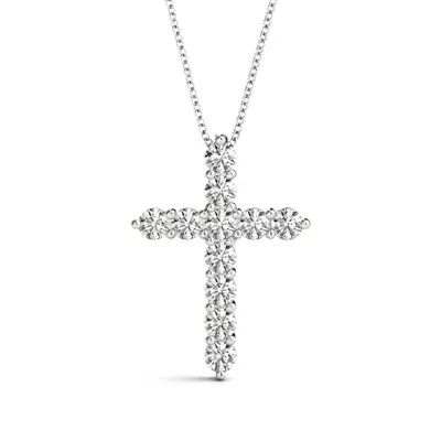 Lab Diamond Cross Necklace (1 2/3 ct. tw.)