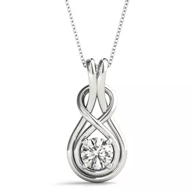 Lab Grown Diamond Love Knot Necklace