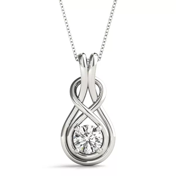 Lab Grown Diamond Love Knot Necklace
