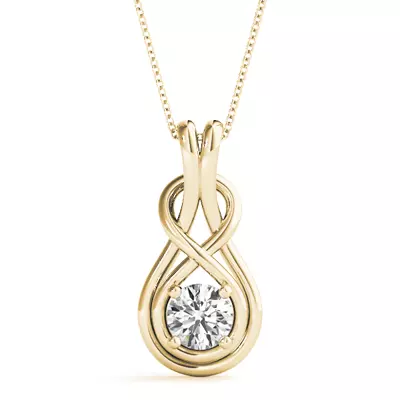 Lab Grown Diamond Love Knot Necklace