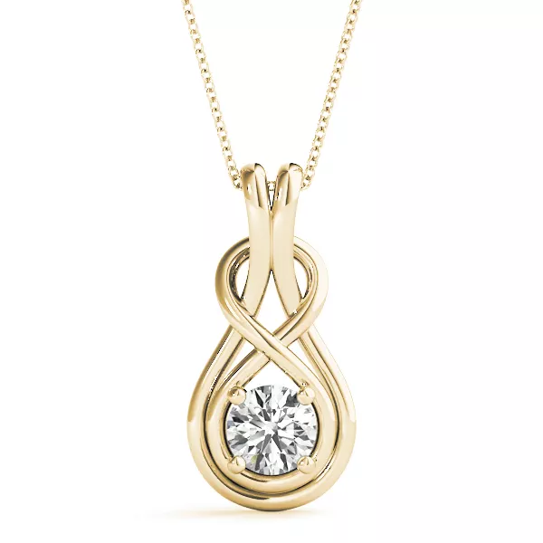 Lab Grown Diamond Love Knot Necklace