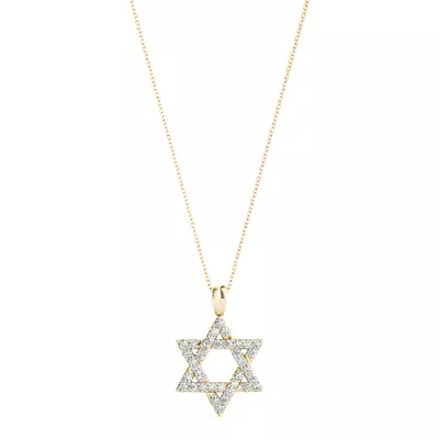 Star of David Lab Diamond Necklace