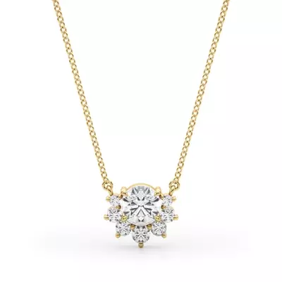 Petal Cluster Lab Diamond Necklace
