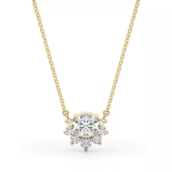 Petal Cluster Lab Diamond Necklace