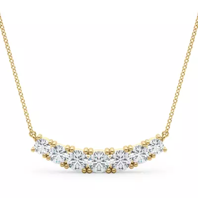 Graduated Curved Bar Lab Grown Diamond Necklace (1 ct. tw.)