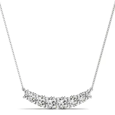 Graduated Curved Bar Lab Grown Diamond Necklace (1 1/3 ct. tw.)