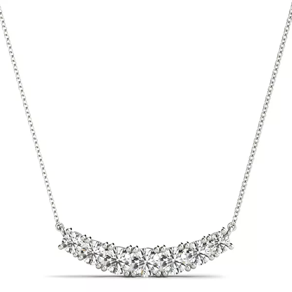 Graduated Curved Bar Lab Grown Diamond Necklace (1 1/3 ct. tw.)