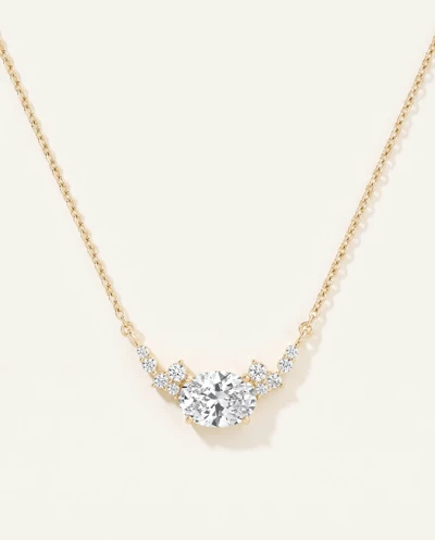 Oval Cluster Lab Diamond Necklace