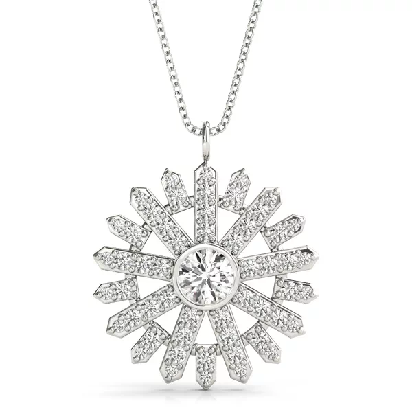 Sunburst Lab Diamond Necklace