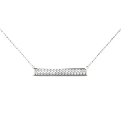 Lab Diamond Bar Necklace