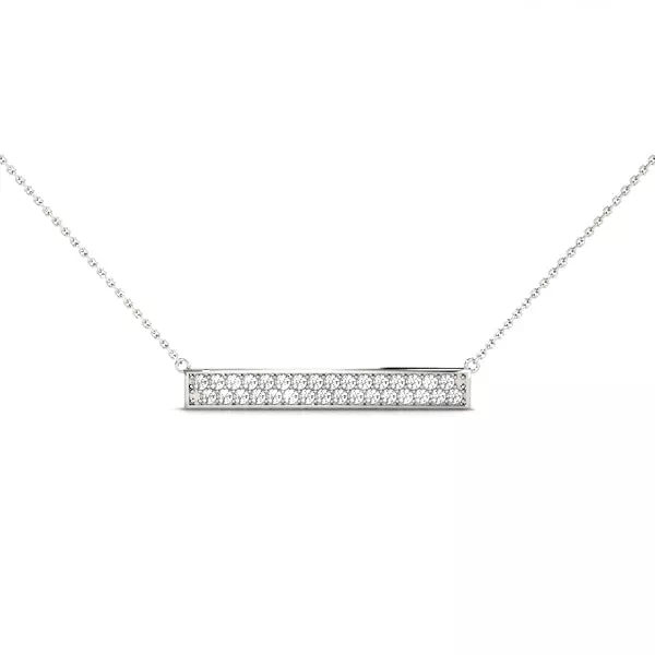 Lab Diamond Bar Necklace