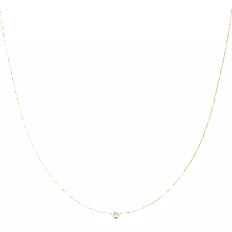 14K Yellow Gold Opus Lab Diamond Bezel Pendant