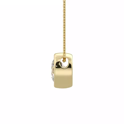 Bezel Solitaire Lab Diamond Vermeil Necklace (1.00 ct. tw.)