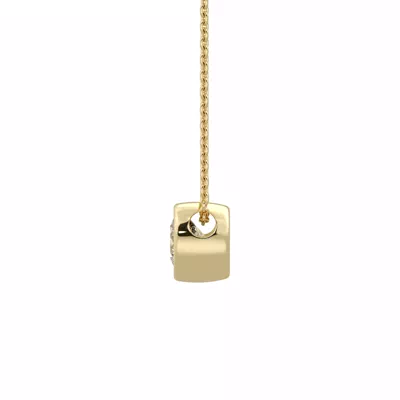 Bezel Solitaire Lab Diamond Vermeil Necklace (0.25 ct. tw.)