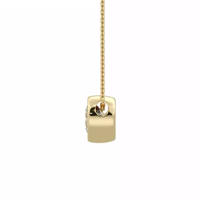 Bezel Solitaire Lab Diamond Vermeil Necklace (0.50 ct. tw.)