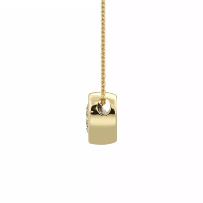 Bezel Solitaire Lab Diamond Vermeil Necklace (0.75 ct. tw.)