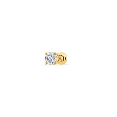 Single Lab Diamond Screw Back Stud Earring (1/8ct)