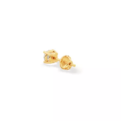 Single Lab Diamond Screw Back Stud Earring (1/4ct)