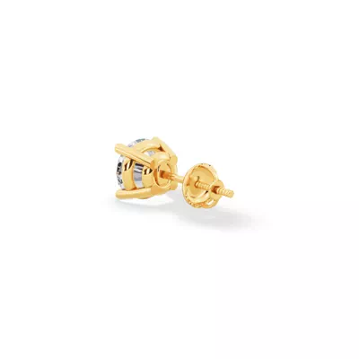 Single Lab Diamond Screw Back Stud Earring (1ct)