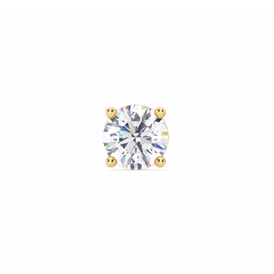 Single Lab Diamond Screw Back Stud Earring (2ct)