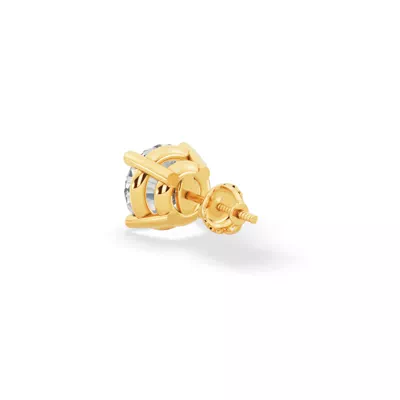 Single Lab Diamond Screw Back Stud Earring (2ct)