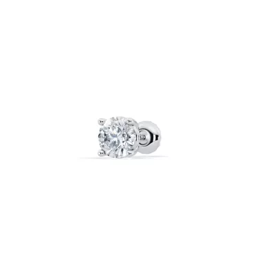 Single Lab Diamond Screw Back Stud Earring (1/2ct)