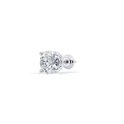 Single Lab Diamond Screw Back Stud Earring (1ct)