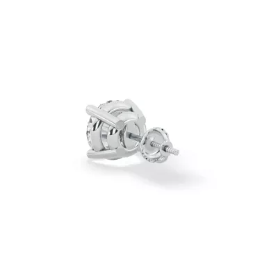 Single Lab Diamond Screw Back Stud Earring (2ct)