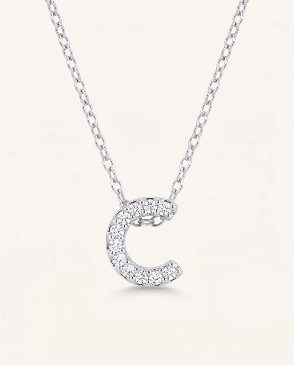 items Petite Lab Diamond Initial  – C