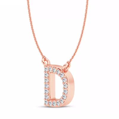 Lab Diamond Initial Necklace – D