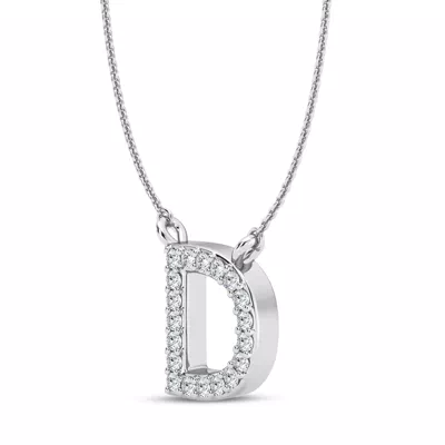 Lab Diamond Initial Necklace – D