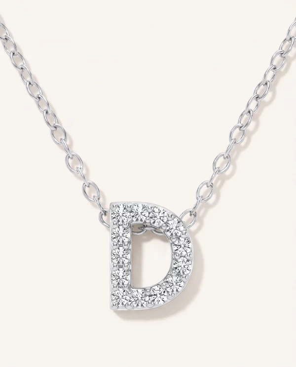 items Petite Lab Diamond Initial  – D