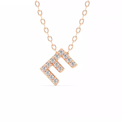 Petite Lab Diamond Initial Necklace – E