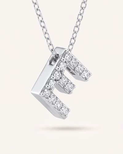 Petite Lab Diamond Initial Necklace – E