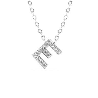 Petite Lab Diamond Initial Necklace – E