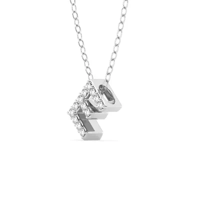 Petite Lab Diamond Initial Necklace – E