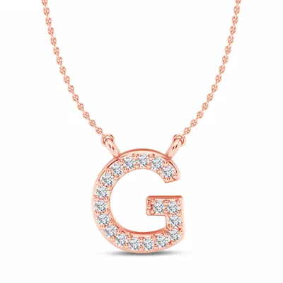 Lab Diamond Initial Necklace – G