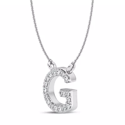 Lab Diamond Initial Necklace – G