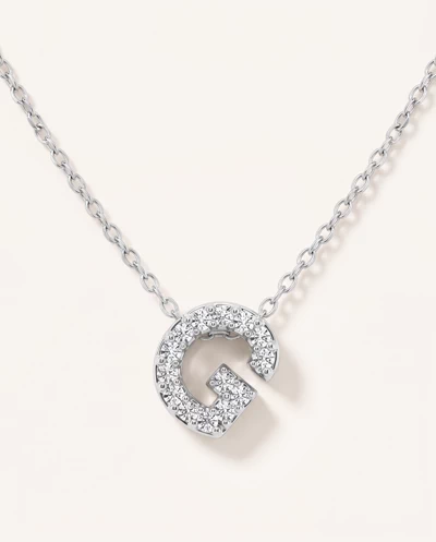 Petite Lab Diamond Initial Necklace – G